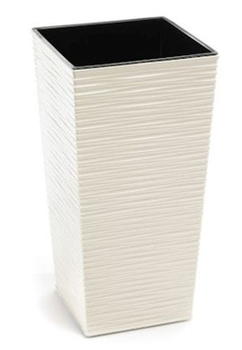 Finesse Chisel Planter Tall Square 19cm - Cream