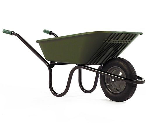 Haemmerlin Wheelbarrow Vibrante Go 5000 Polypro Pneumatic 90lt - Green