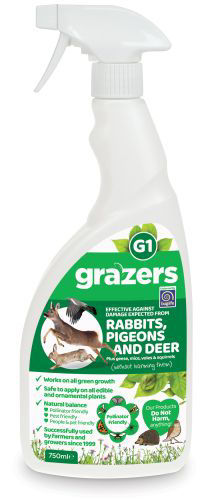 Grazers Pest Control G1 Ready-to-use Spray for Rabbits, Pigeons, Deer & Geese 750ml