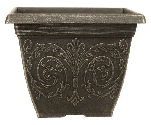 Alhambra Planter Square 25cm - Brushed Champagne