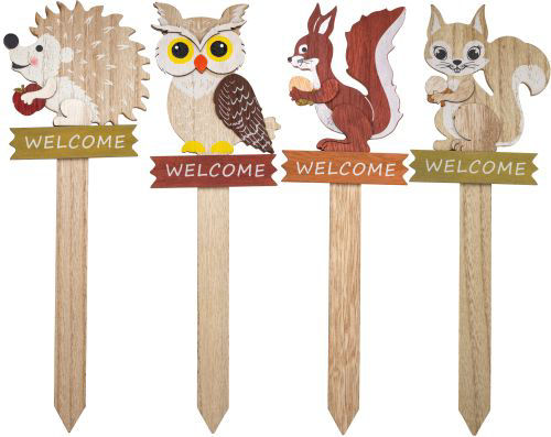Garden Stick Animals Welcome - Mixed Designs 