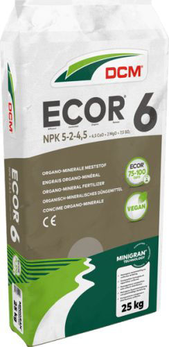 DCM Ecor 6 Fertiliser Organic 5-1.5-4 25kg