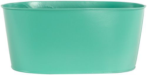 Galvanised Trough Oval 23.3cm - Teal